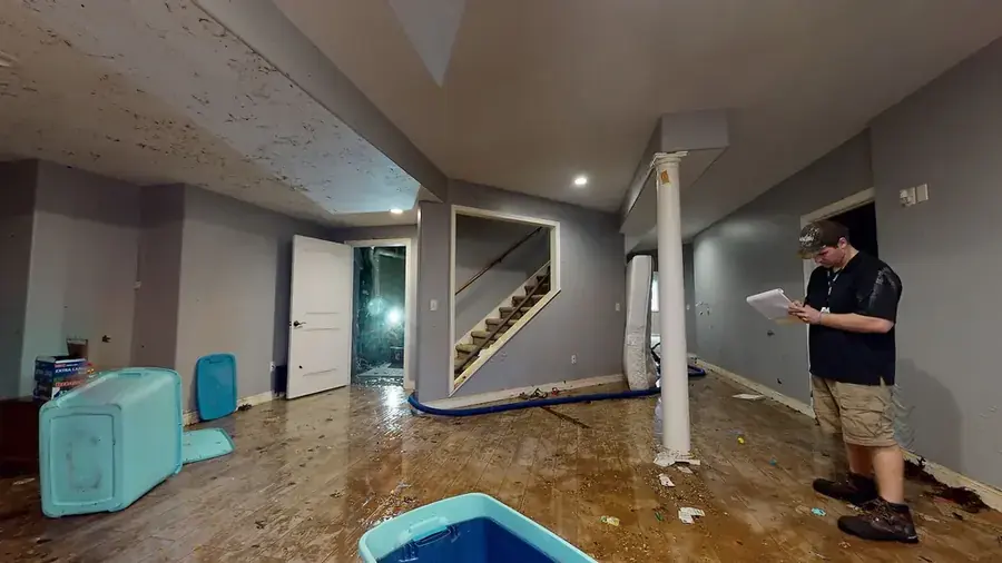 A North Texas Garland, TX home with water damage drying equipment