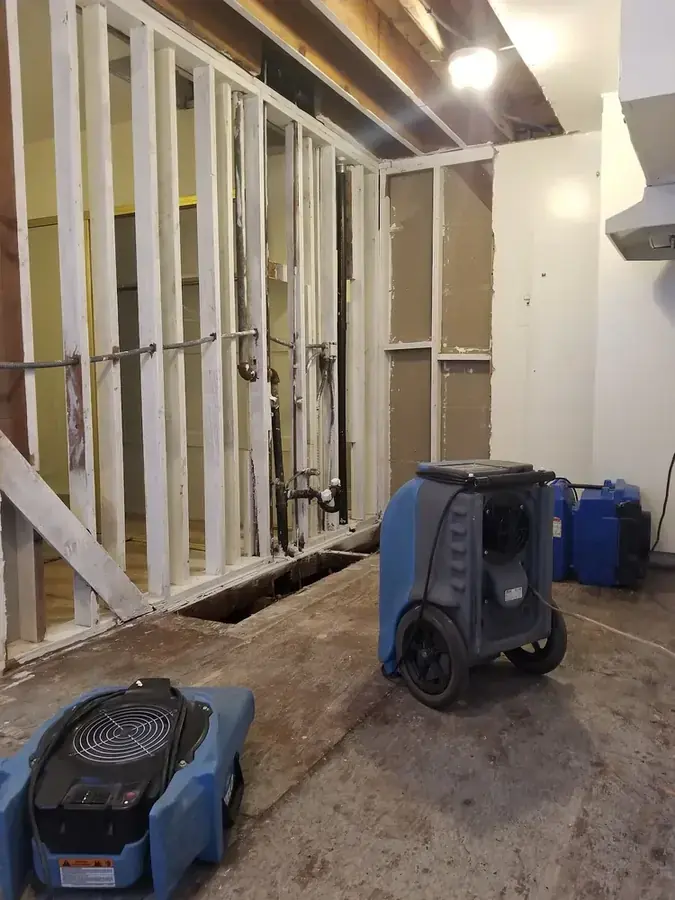 Burst pipe water damage in a Garland, TX home